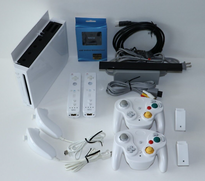 #ad NINTENDO WII GAMECUBE CONSOLE HDMI 2 PLAYER BUNDLE WIRELESS GAMECUBE CONTROLLERS $149.77