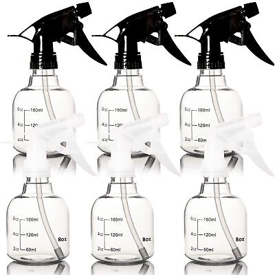 #ad 6 Pack Empty Plastic Spray Bottles Spray Bottles for Hair and Cleaning Solut... $27.44