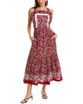 #ad Sea Ny Theodora Paisley Print Apron Maxi Dress Women#x27;s $113.99