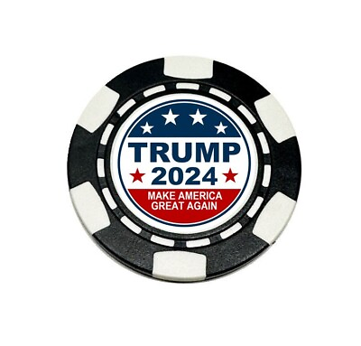 #ad Donald Trump 2024 MAGA Make America Clay Poker Chip Golf Ball Marker Card Guard $7.49