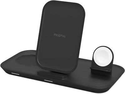 #ad mophie 3 in 1 Wireless Charging Stand for Apple iPhone 7.5W Fast Charging Black $22.49