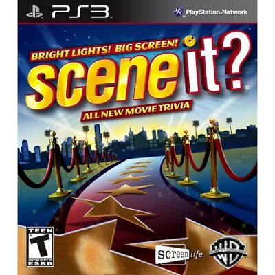 #ad Scene It? Bright Lights Big Screen For PlayStation 3 PS3 Trivia Game Only 1E $8.50
