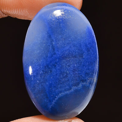 #ad Natural Blue Aventurine Oval Shape Cabochon Gemstone 38.1 Ct. 34X22X5 mm GC28874 $3.60