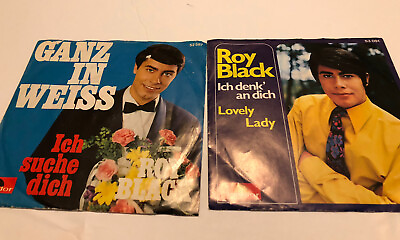 #ad 2 Roy Black 7quot; 45 German Vinyl Record EX 1960#x27;s with Sleeves $10.25