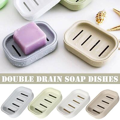 #ad Soap Holder Dish Bathroom Shower Storage Plate Stand Box Container Tray Case $3.99