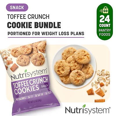 #ad Nutrisystem Toffee Crunch Cookie Bites Shelf Stable Diet Friendly Snacks 24 Pack $28.18