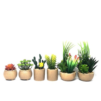 #ad Allgala Small Desktop Artificial Succulent Plant with Natural Clay Pot $9.95