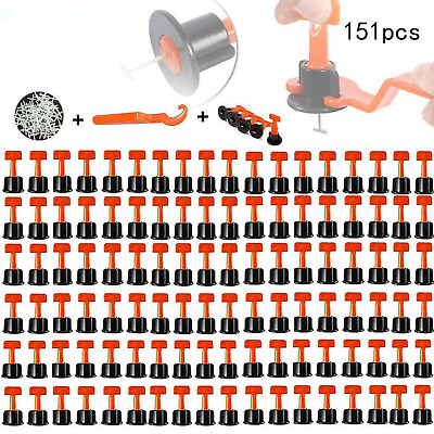 #ad 151Pcs Tile Leveling Reusable Flat Locator Spacer Wall Floor For Tile Gap 2 8mm $22.04