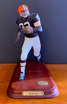 #ad JIM BROWN Cleveland Browns RB DANBURY MINT Statue HTF COO Orig Box $158.95