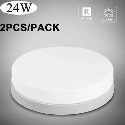 #ad 2X24W LED Ceiling Down Light Bright Round Panel Wall Kitchen Bathroom Lamp US $19.99