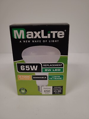 #ad Maxlite 65W 8W LED 2700K Dimmable Soft White $7.15
