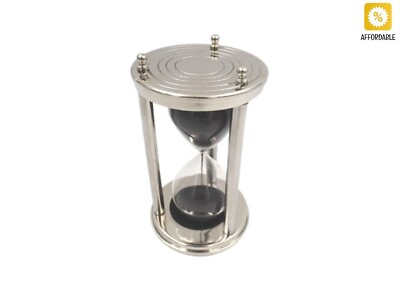 #ad Desk Set Hourglass 15 MIN Silver Aluminium Elegant And Practical Decoration $140.74