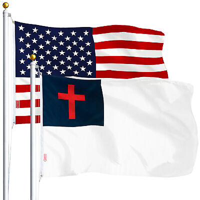 #ad Wholesale LOT of 3#x27; X 5#x27; USA AMERICAN amp; Christian Religious Flag $16.99