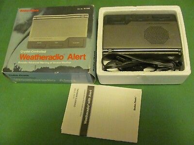 #ad VTG Radio Shack Crystal Control Weatherradio Alert Model 12 240 with Boxamp; Manual $12.95