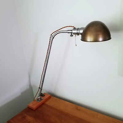 #ad Vintage Industrial Desk Lamp. Fostoria Industrial Lamp. Steampunk Desk Lamp. $225.00
