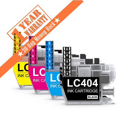 #ad 4Pack LC404 Compatible Ink Cartridges for Brother MFC J1205W MFC J1215W LC 404XL $31.69