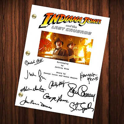 #ad Indiana Jones and the Last Crusade Movie Script Autographed Signed Script RP $24.99