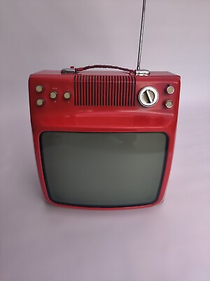 #ad SPACE AGE NOBLEX VINTAGE TV RED 1970s. 14 INCHES $299.00