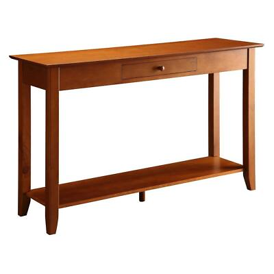 #ad Convenience Concepts Console Table Cherry Wood Storage Drawer Modern Design $150.20