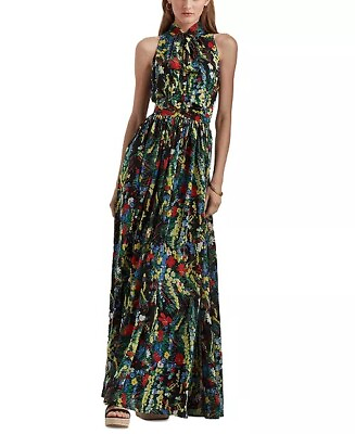 #ad #ad LAUREN Ralph Lauren Floral Crepe Georgette Halter Gown Dress Size 2 NWOT $139.99