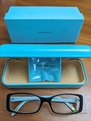 #ad Tiffany amp; Co. Tortoise Blue Jeweled Eyeglasses Frames 52 16 135 TF 2043 B 8055 $59.50