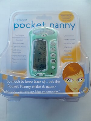 #ad NEW SEALED Itzbeen Pocket Nanny Baby Care Timer Green ALARM NURSING REMINDER $19.69