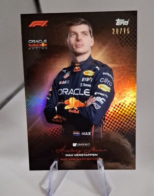 #ad 2022 Topps Formula 1 Lights Out Max Verstappen 75 Parallel Red Bull Racing $58.50