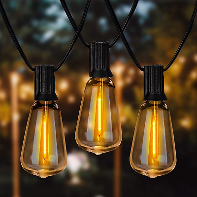 #ad Edison Outdoor String Lights 30Ft with 252Spare LED Filament Bulbs Dimmable Sha $42.99
