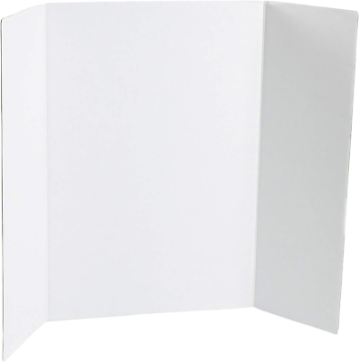 #ad White Tri Fold Display Board Corrugated Cardboard 32 X 48 Inches Pack of 24 $186.99