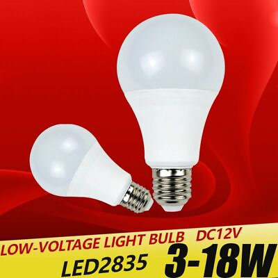 #ad 5Pcs Pack E27 12V DC LED Day Light Bulb Camper 15 Watt 100W Outdoor Lighting $26.99