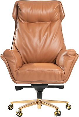 #ad Kinnls Austin Genuine Leather Office Chair Executive Office Chair Modern Reclin $1296.25