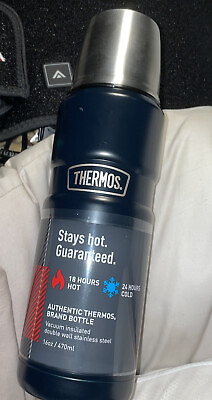 #ad Thermos Vacuum Insulated Double Wall Stainless Steel 16 fl oz Black $29.99