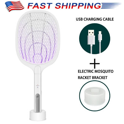 #ad Fly Swatter Mosquito Electric Pest Control Racket Swatter Handheld DC Power $14.88