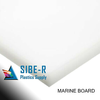#ad MARINE BOARD HDPE HIGH DENSITY POLYETHYLENE WHITE 3 4quot; THICK PICK YOUR SIZE ^ $205.94