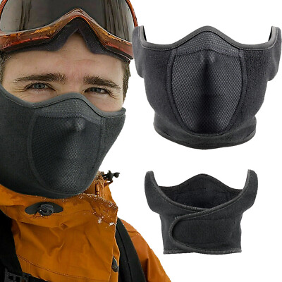 #ad Autumn and Winter Cycling Windproof Half Face Warm Mask with Ear Protector $9.99