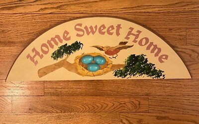 #ad Vintage Heart amp; Hand Farmhouse Home Sweet Home Birds Nest amp; Eggs Wall Art Plaque $39.99