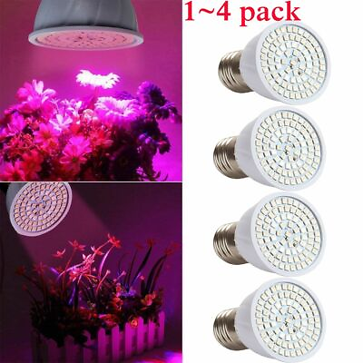 #ad 80 LED Grow Light Bulb Indoor Plants Growing Lights Full Spectrum Flower Lamp $6.43