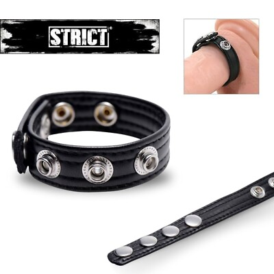 #ad Strict Leather Speed Snap On Cock Ring Harder Erection Male Penis Enhancer $14.95