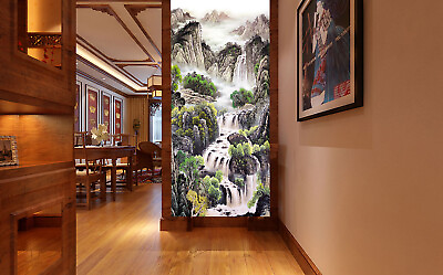 #ad 3D Mountain Waterfall 19370NA Wallpaper Wall Murals Removable Wallpaper Fay AU $26.99