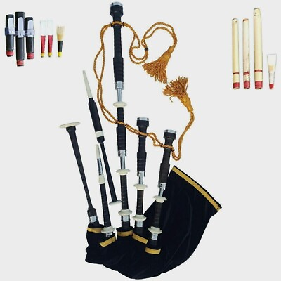 #ad Tuneable Traditional High Quality Scottish Highland Bagpipes With Black Finsh $294.49