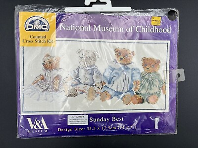 #ad DMC National Museum of Childhood Sunday Best Bears 14quot;x7quot; New $10.00