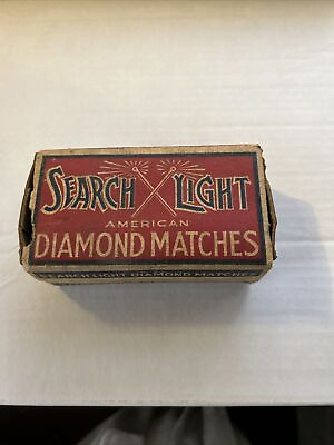 #ad Vintage Search Light Diamond Matches Empty Box $5.00
