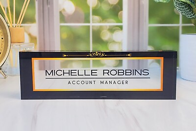 #ad Custom Office Decor Personalized Acrylic Plaque Name Plate for Desk CAB22BB $25.99