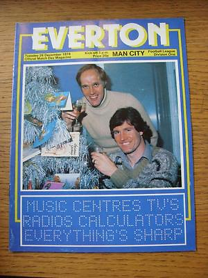 #ad 26 12 1978 Everton v Manchester City Slight Fold Writing On Back GBP 3.99