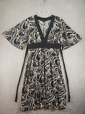 #ad Intrigue Dress XL Womens Short Sleeve USA Made Vintage $35.00