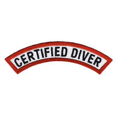 #ad CERTIFIED DIVER CHEVRON SCUBA DIVING iron on DIVE PATCH embroidered applique $4.99