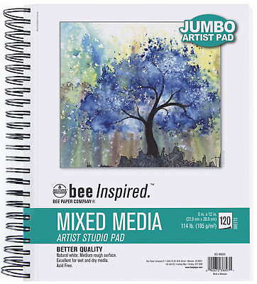 #ad 9quot; x 12quot; Mixed Media Artist Sketchbook Spiral Bound 120 Sheets $15.47