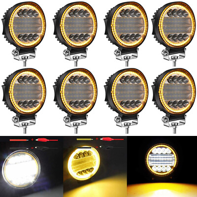 #ad 5quot; Round LED Spot Light Pods Work Flood Driving Fog Lamp Offroad 4WD ATV Truck $23.11