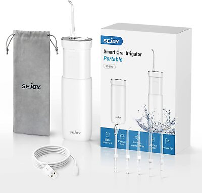 #ad SEJOY Portable Water Flosser Cordless Teeth Oral Irrigator Cleaner 5 Jet Tips $22.49
