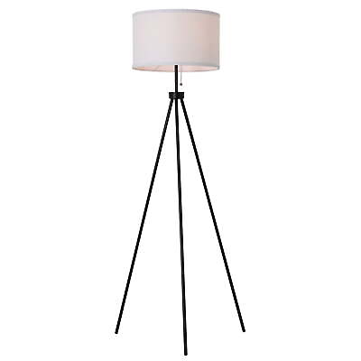 #ad 58quot; Black Metal Tripod Floor Lamp Modern Young Adult Dorms and Adult $26.98